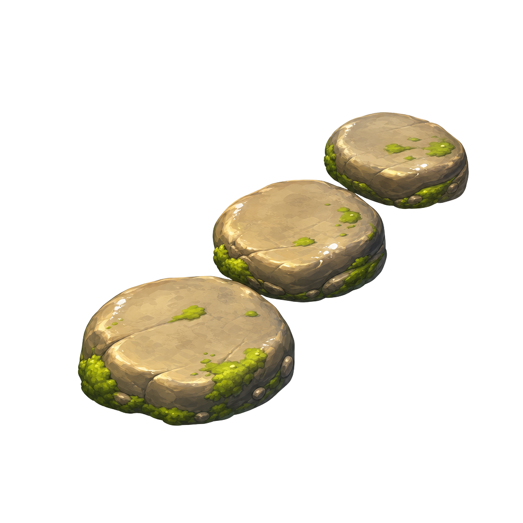 Stepping stones leading forward